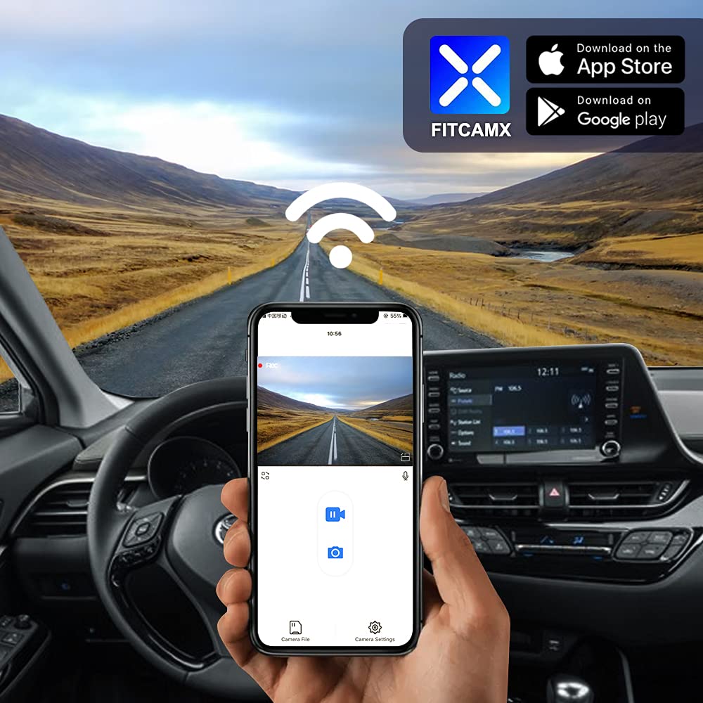 Amazon.com: FITCAMX 4K Dual Dash Cam Suitable for Toyota C-HR 2017